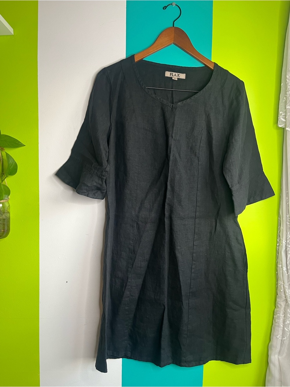 Flax Black Linen Dress